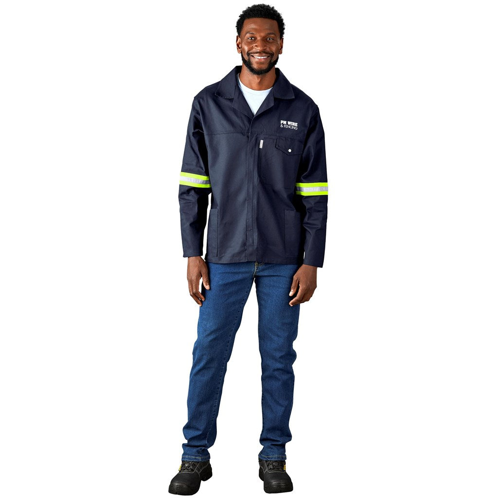 Artisan Premium 100% Cotton Jacket - Reflective Arms & Back - Yellow Tape - Image 9