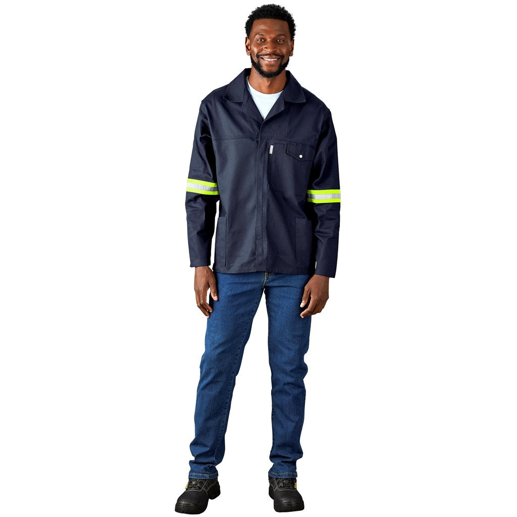 Artisan Premium 100% Cotton Jacket - Reflective Arms & Back - Yellow Tape - Image 8